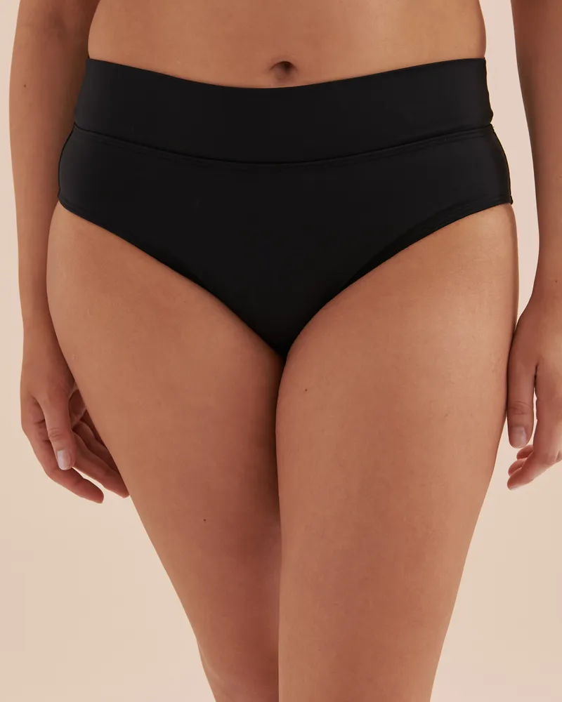 Black Semi-High Waist Bottom Front Twist Bottom – Everyday Sunday