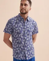 Pineapple Short Sleeve Button-down Shirt