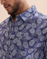 Pineapple Short Sleeve Button-down Shirt