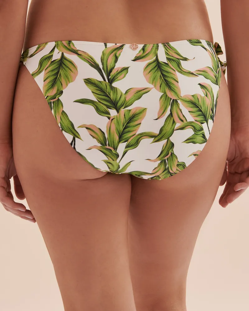 Jungle Leaves Side Tie Bikini Bottom