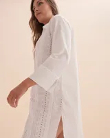 Eyelet Shirt Dress