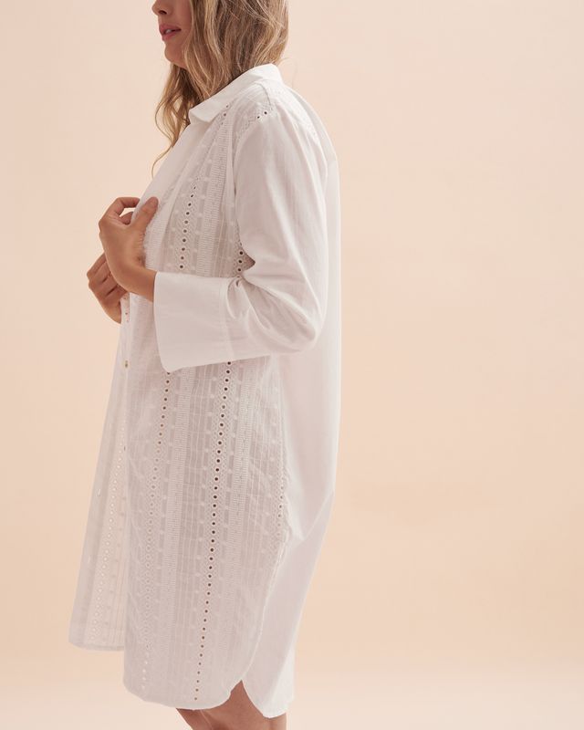 Eyelet Shirt Dress