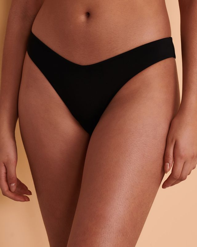 TROPIK Solid Cheeky High Leg Bikini Bottom