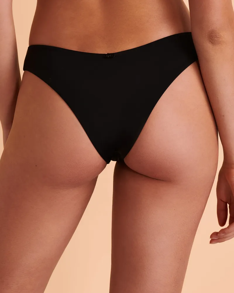 Bas de bikini cheeky jambe haute Solid