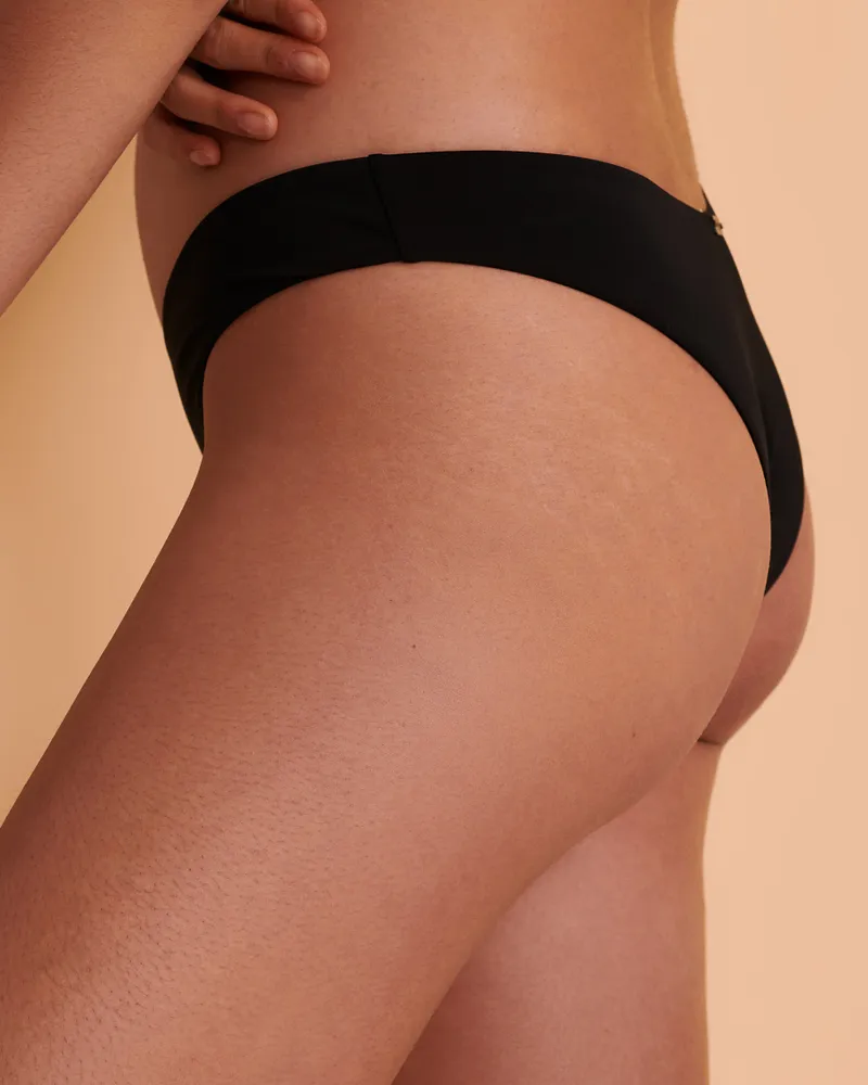 Bas de bikini cheeky jambe haute Solid