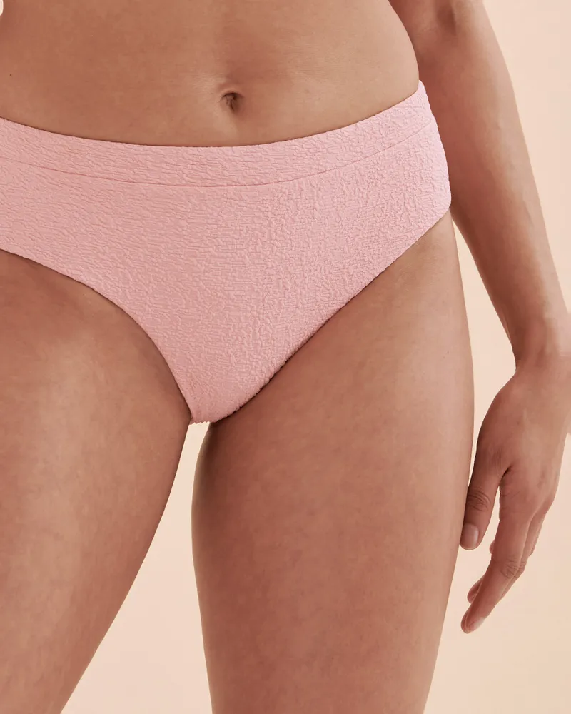 Textured Mid-Rise Bikini Panties