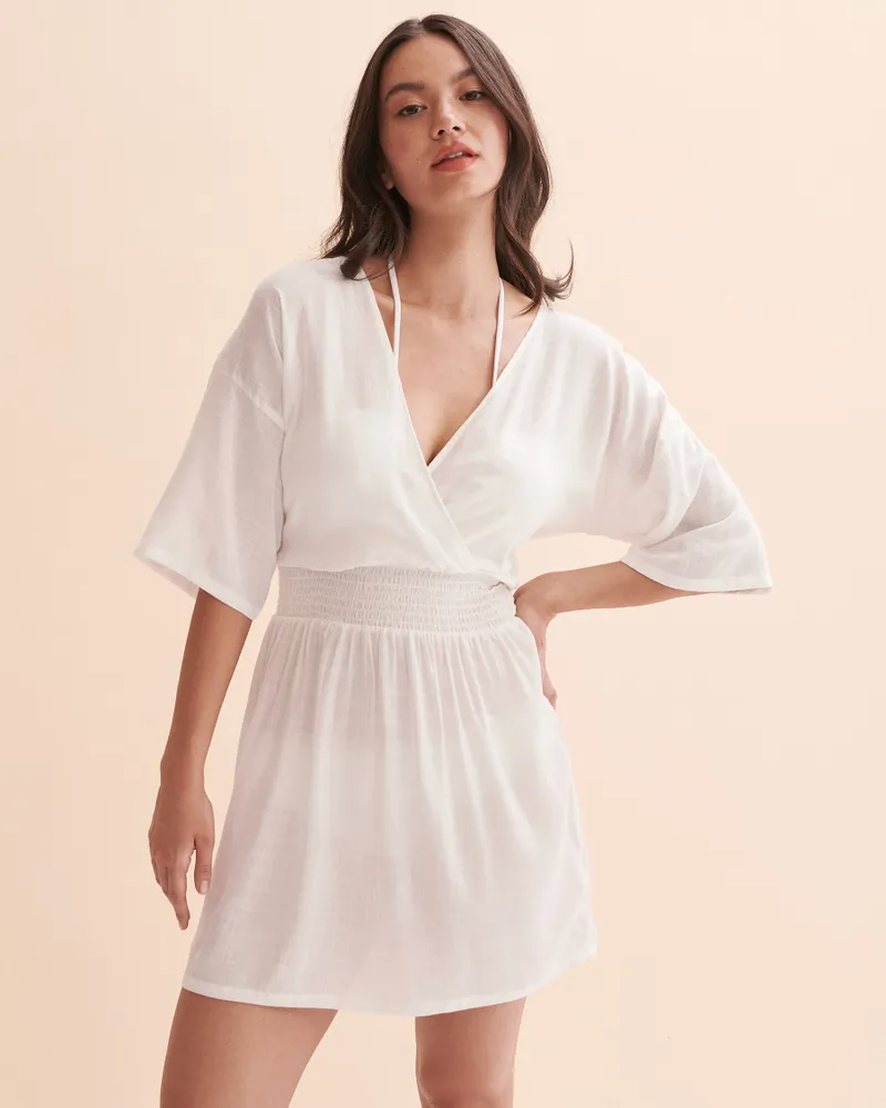 Robe mini décolleté plongeant