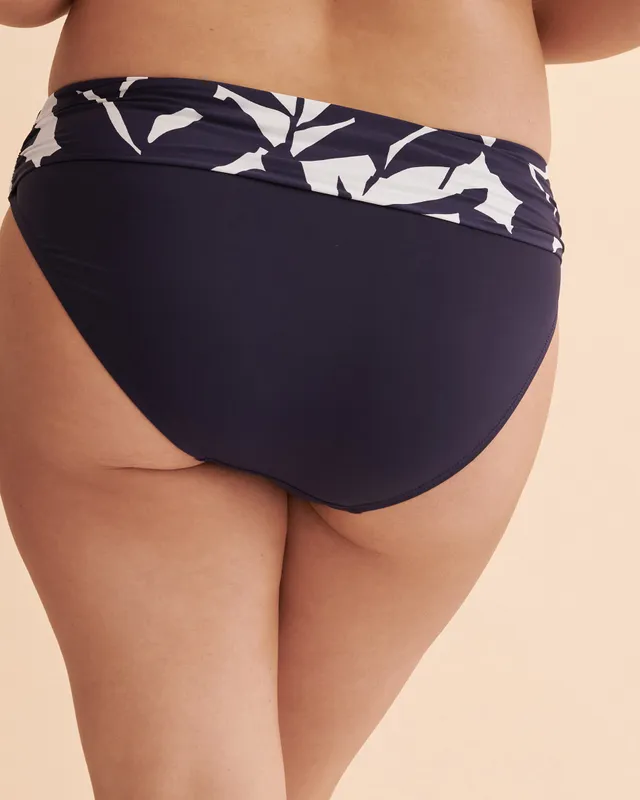ANNE COLE Coastal Palm Foldover Waistband Bikini Bottom