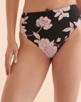 Evening Bloom High Waist Cheeky Bikini Bottom