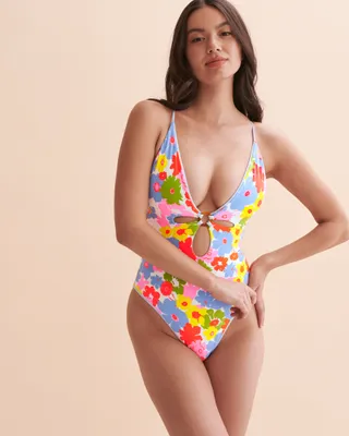 Serenity Lavender Reversible One-piece Swimsuit