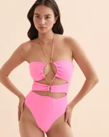 Bombon Pink Reversible One-piece Swimsuit