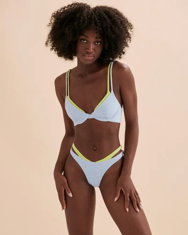 SEA LEVEL RETREAT Plunge Bikini Top