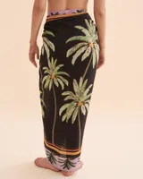 Contrast Palm Long Pareo