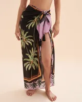 Contrast Palm Long Pareo