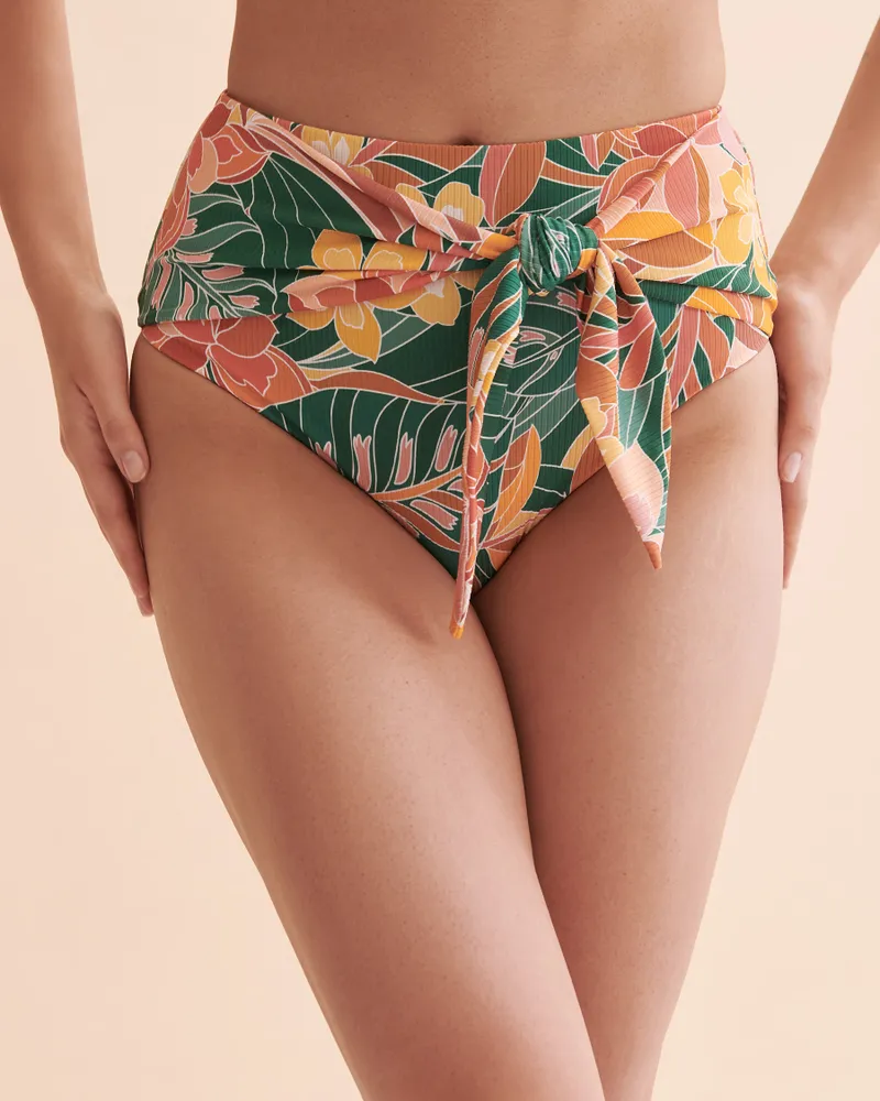 Rio de Sol High Waisted Brazilian Hotpants - Floral Print Swimwear Bottom  (UPF 50+) – Rio Swim Shop