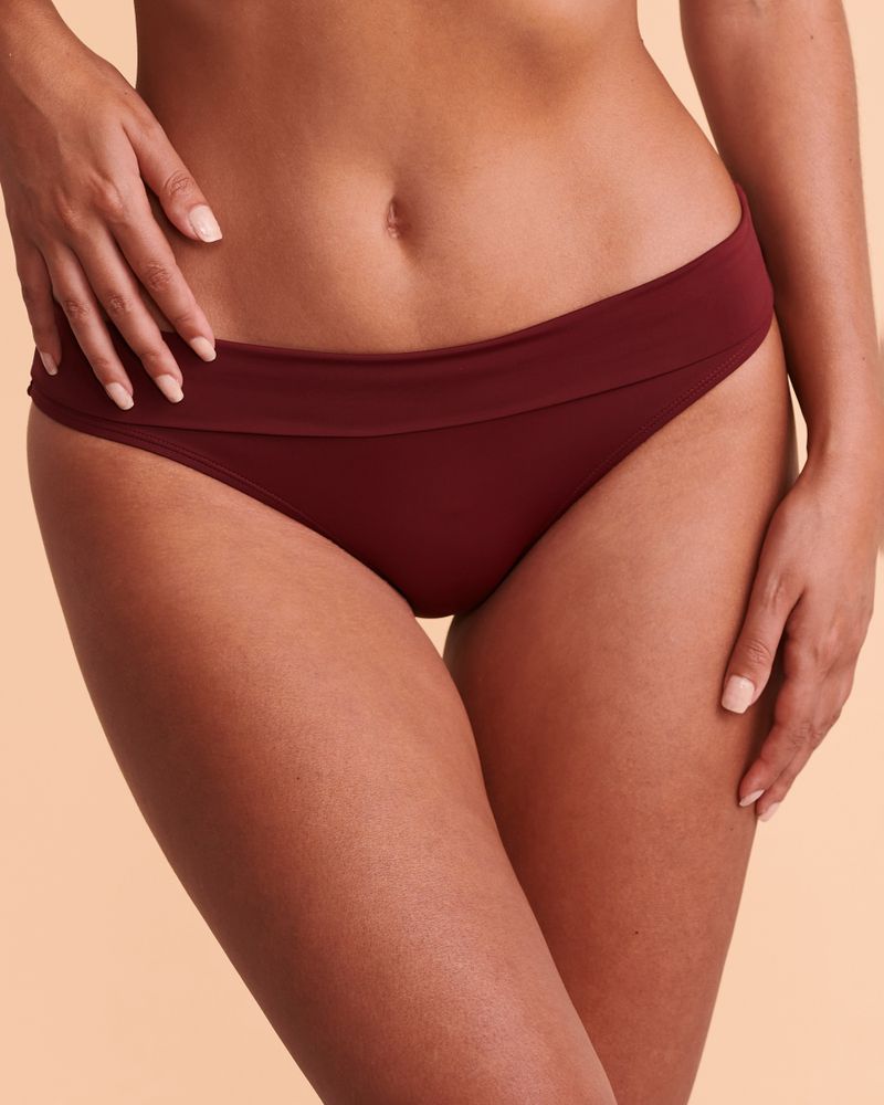 TURQUOISE COUTURE ZINFANDEL Folded Waistband Bikini Bottom