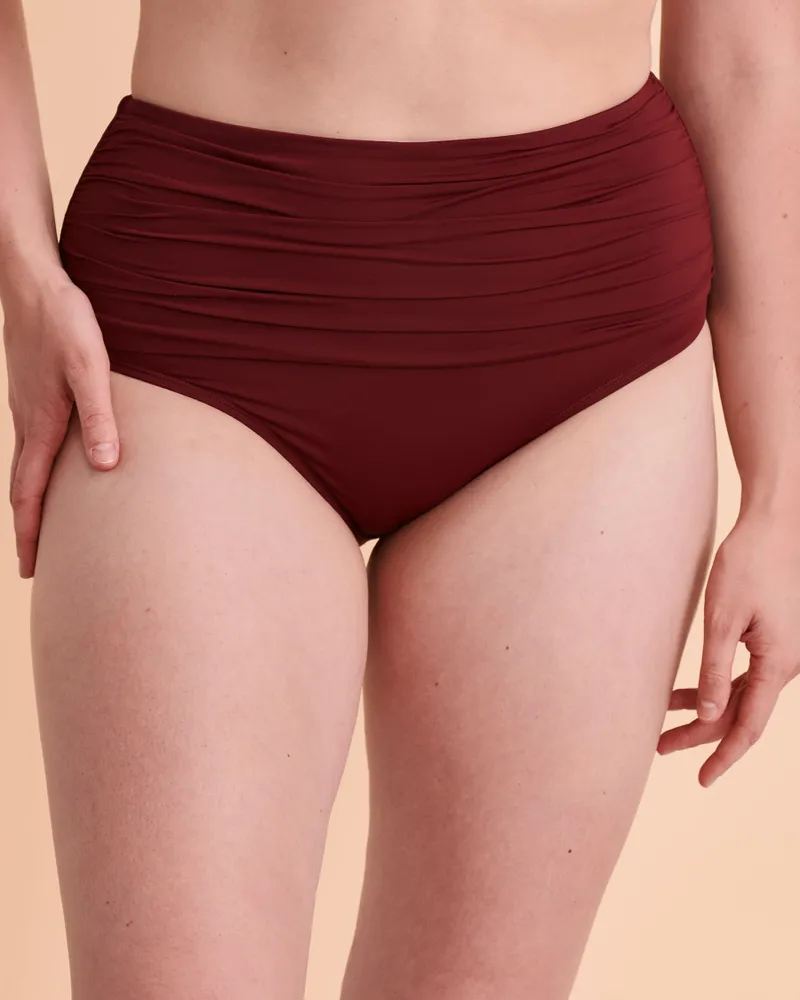 Bas de bikini taille haute plissée ZINFANDEL