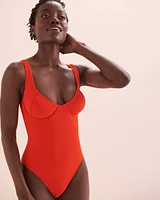 Maillot une-pièce texturé Good Vibes