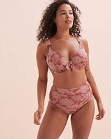 Marsala D Cup Plunge Bikini Top