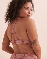 Marsala D Cup Plunge Bikini Top