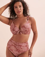 Marsala D Cup Plunge Bikini Top