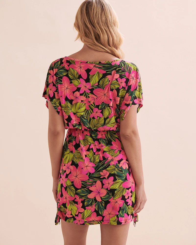 Tropic Bliss Short Crepe Dress