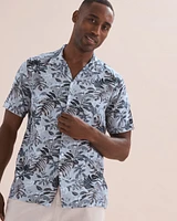 Linen Printed Short Sleeve Shirt