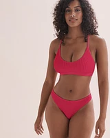 Sorbet Textured Low-rise Bikini Bottom