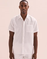 Linen Blend Short Sleeve Shirt