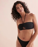 Cabo Ribbed Bandeau Bikini Top