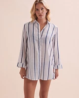 Chemise longue rayée