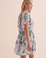 Robe courte imprimé tropical