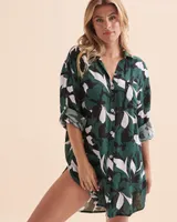 Desert Bloom Long Sleeve Button Down Tunic