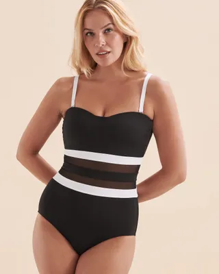 Meshing Around Bandeau One-piece Swimsuit