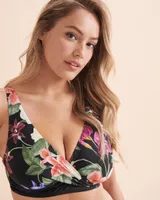 Floral Fantasy Vera Plunge Bikini Top