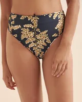 Delft Flowers Reversible High Waist Cheeky Bikini Bottom