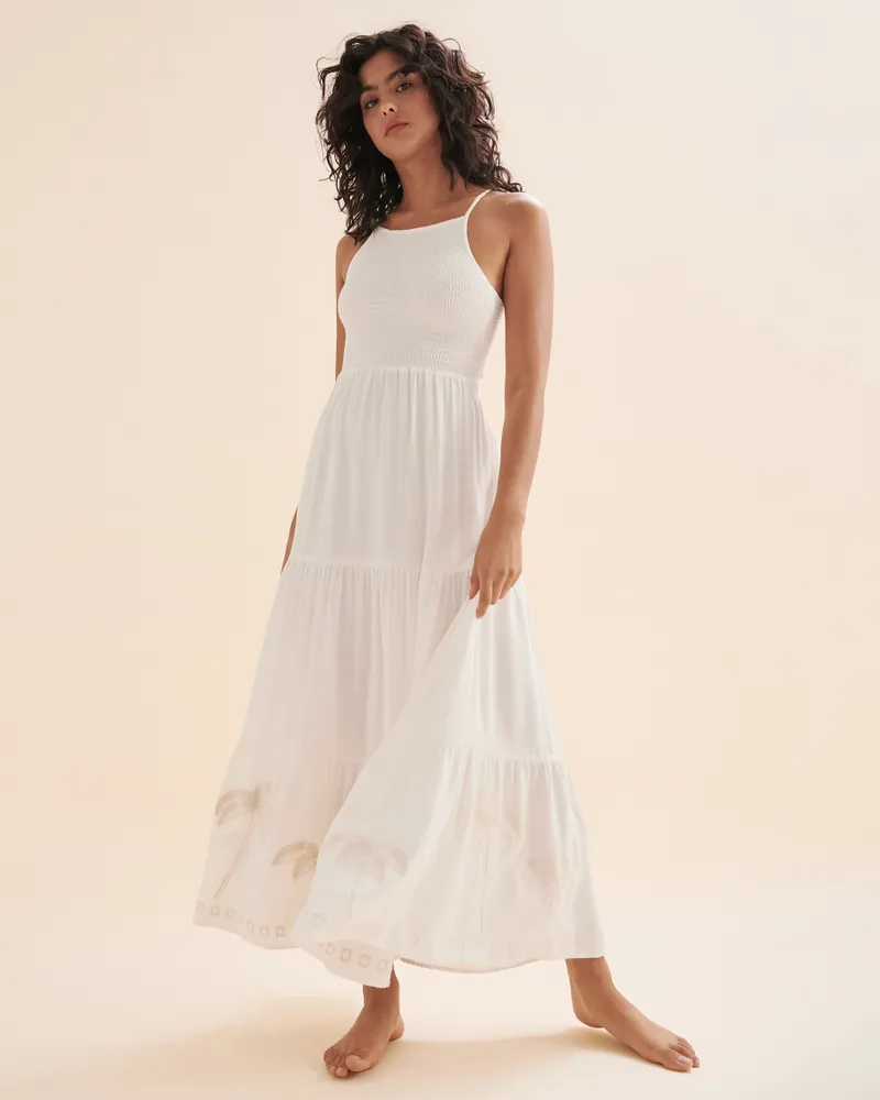 Pacific Dreams Embroidered Maxi Dress