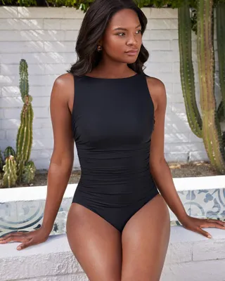 ROCK SOLID High Neck One-piece Swimsuit
