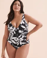 Graphic Art Plunge One-piece Swimsuit