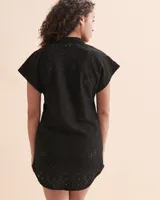 Boho Eyelet Santorini Short Sleeve Shirt