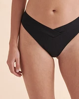 Bas de bikini bande taille croisée texturé Malibu