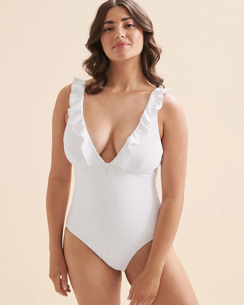 Maillot une-pièce à volants Interlace