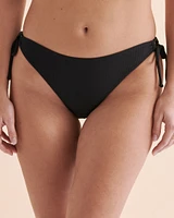 Bas de bikini noué aux hanches texturé