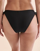 Bas de bikini noué aux hanches texturé