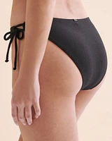 Bas de bikini noué aux hanches texturé