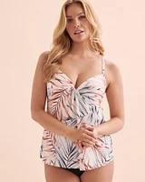 Desert Palm Draped Push-up Tankini Top