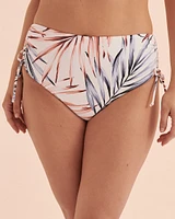 Desert Palm Side Tie High Waist Bikini Bottom