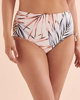 Desert Palm Side Tie High Waist Bikini Bottom