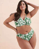 Bas de bikini taille haute Green Island