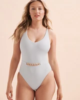 Chain Cross Back One-piece Swimsuit